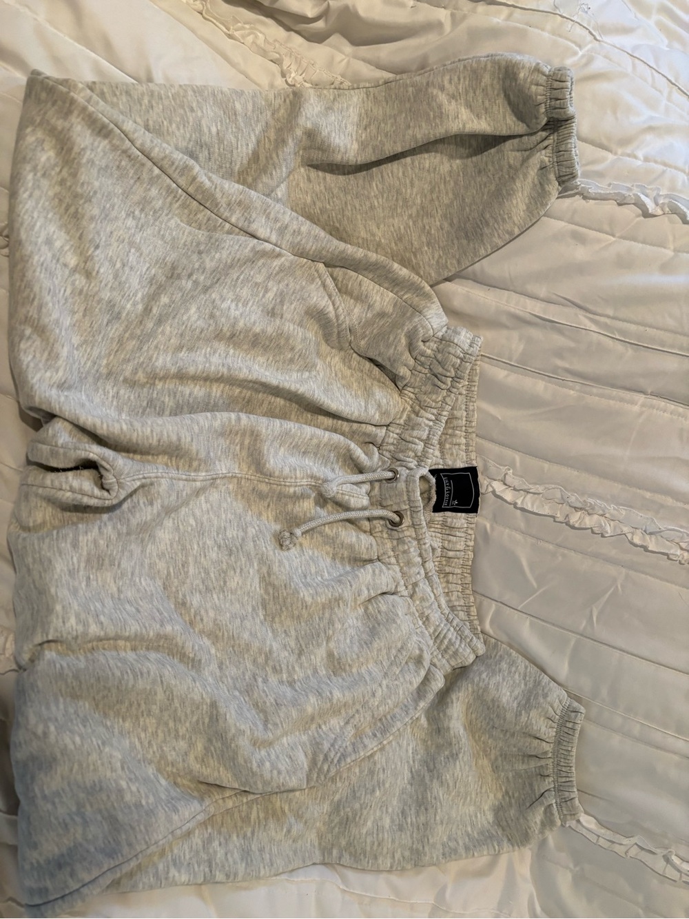Women's Light Gray Fleece Track Joggers - Casual Comfort